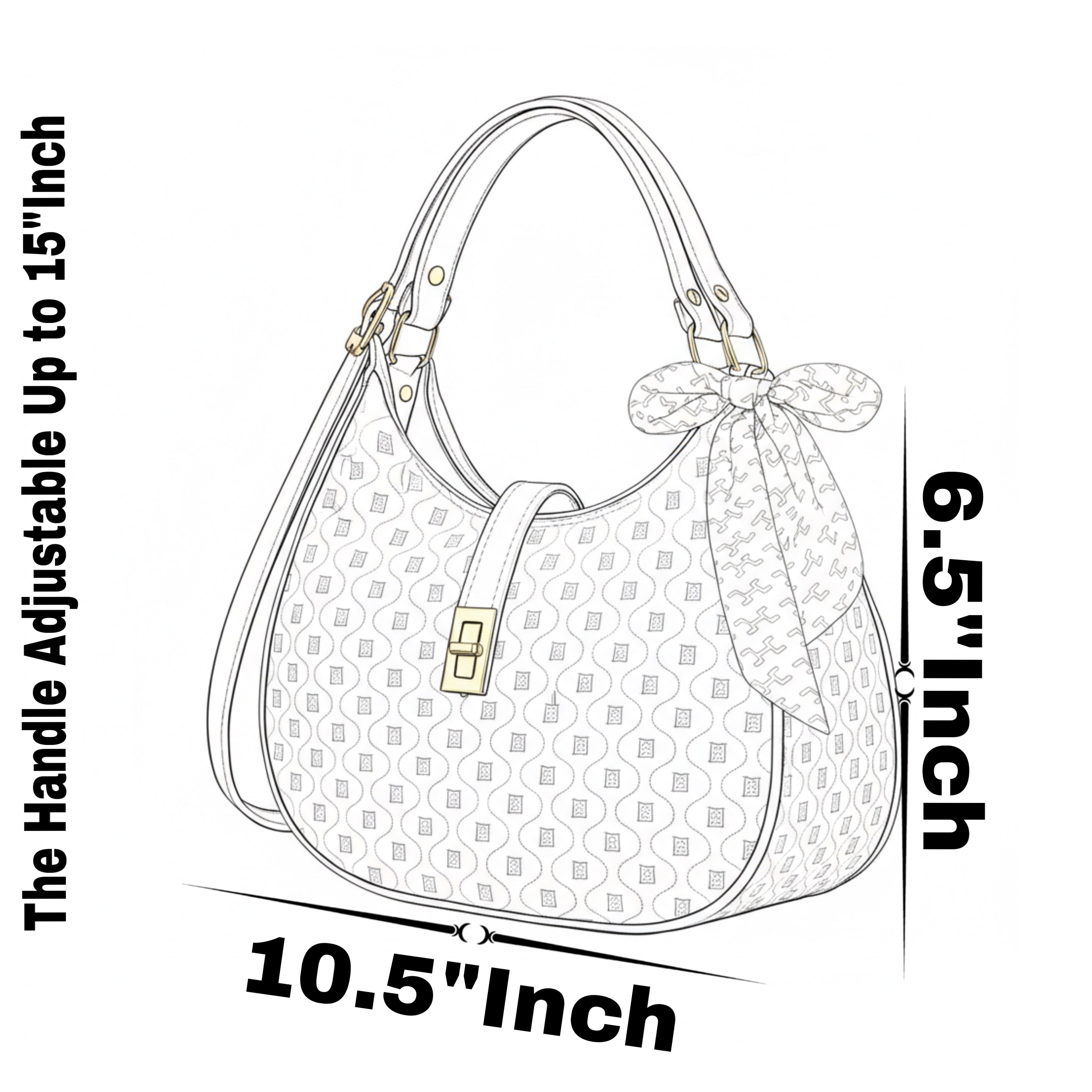 Elegant Moon Bag with Golden Accents and Stylish Scarf – The Ultimate Fashion Accessory