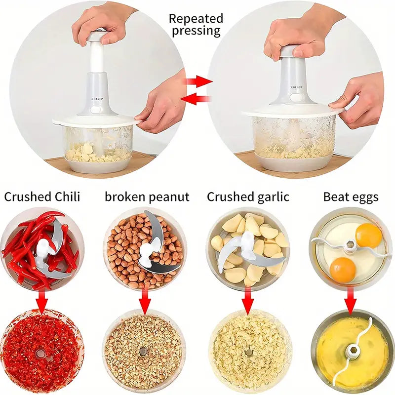 Manual Hand Push Multifunctional Chopper Mixer Cutter and Grinder