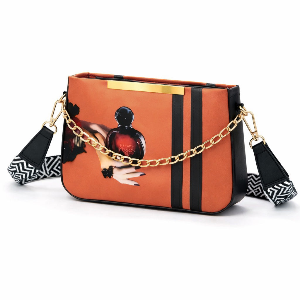 Poison Print Trendy Canvas Cross Body Bag
