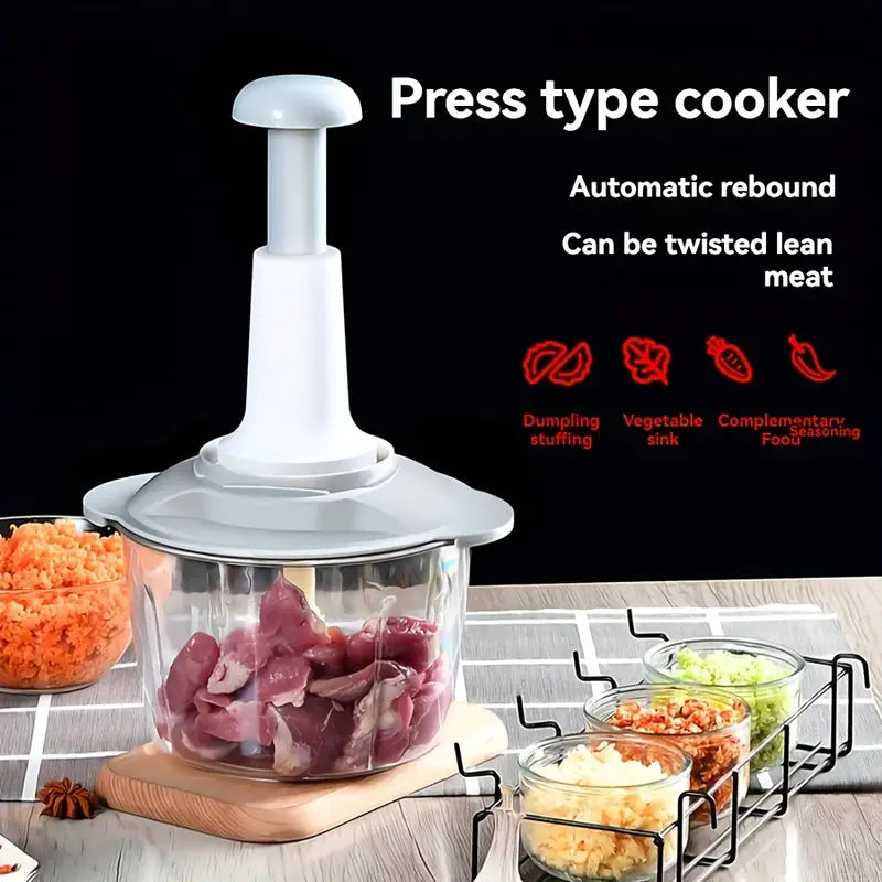 Manual Hand Push Multifunctional Chopper Mixer Cutter and Grinder
