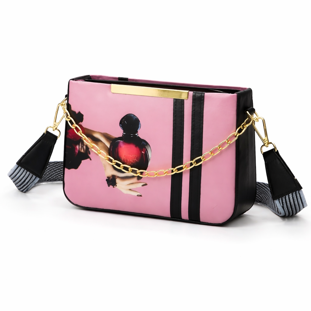 Poison Print Trendy Canvas Cross Body Bag