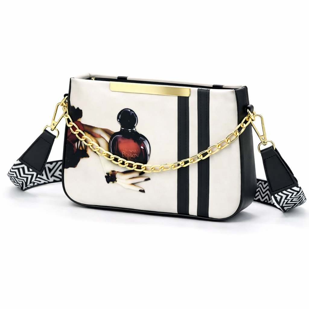 Poison Print Trendy Canvas Cross Body Bag
