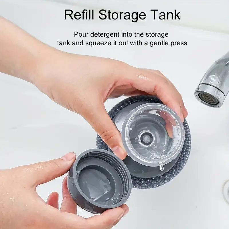 Kitchen Cleaning Dish Brush & scrubber with Soap Dispenser