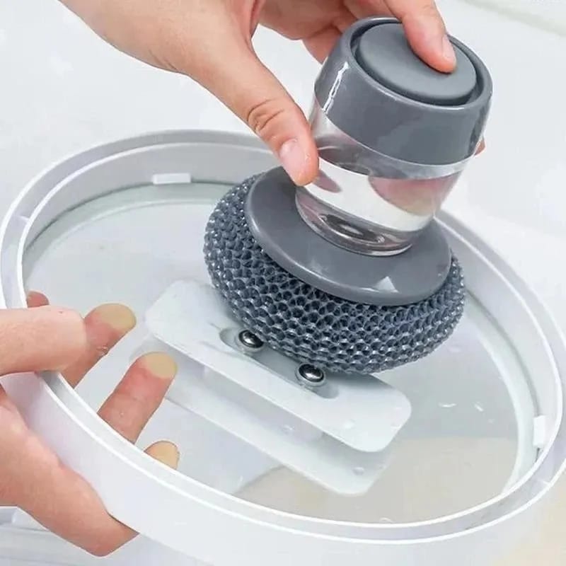 Kitchen Cleaning Dish Brush & scrubber with Soap Dispenser
