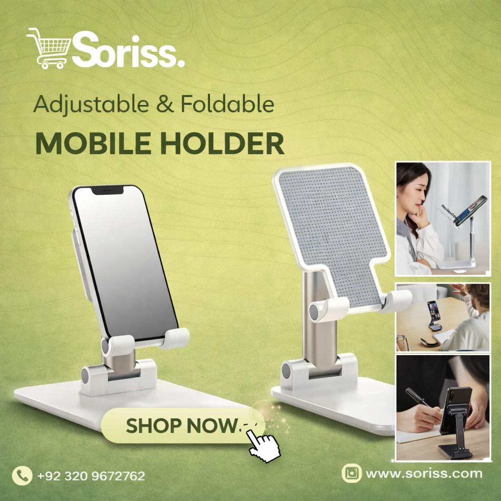 Mobile Holder Adjustable & Foldable
