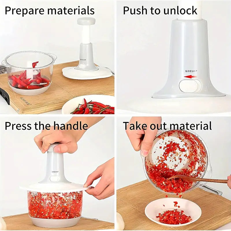 Manual Hand Push Multifunctional Chopper Mixer Cutter and Grinder