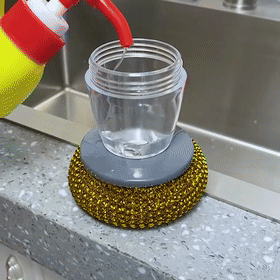 Kitchen Cleaning Dish Brush & scrubber with Soap Dispenser